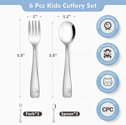 Drkio kids silverware set with animal motifs