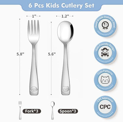 Drkio kids silverware set with animal motifs