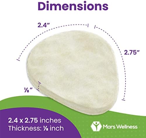 Side profile showing 1/8 inch thickness of MARS Wellness premium wool felt pads