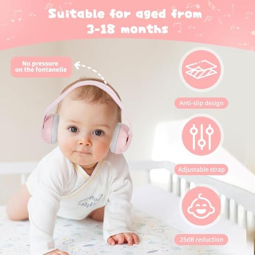 Tacodis 2-in-1 baby earmuffs soft headband feature