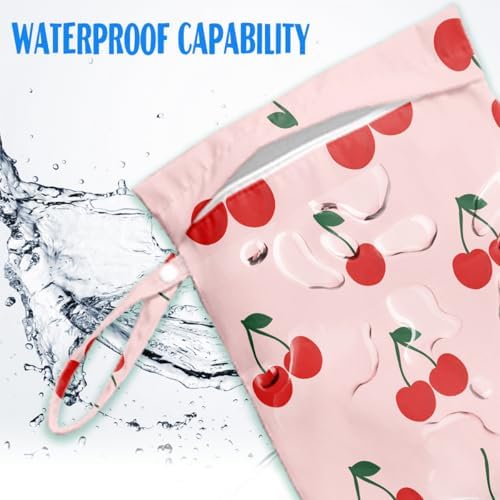 Side profile of HDHBP cherry travel storage pouch