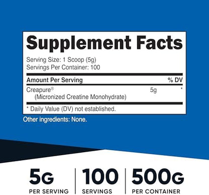 German-made pure Creapure creatine supplement for strength and endurance training