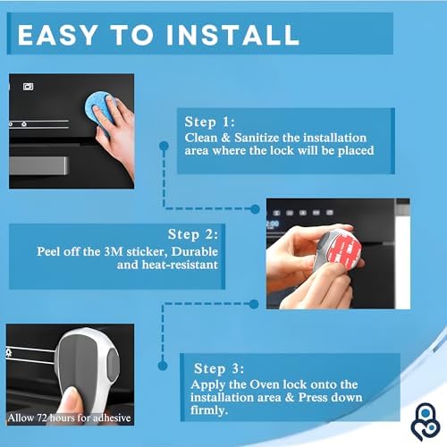 Demonstration of adhesive backing on Baby Proof Me safety lock