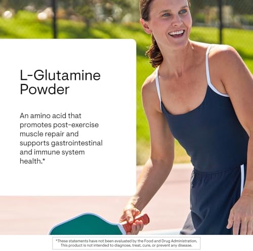 Thorne L-Glutamine Powder scoop serving size display