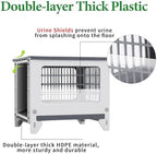 Rabbit Hutch Outdoor Indoor Plastic Waterproof Bunny Cage Enclosure Chew-Proof Rabbit House Guinea Pig Cage Pet House for Small Animals, One Room - Image 4