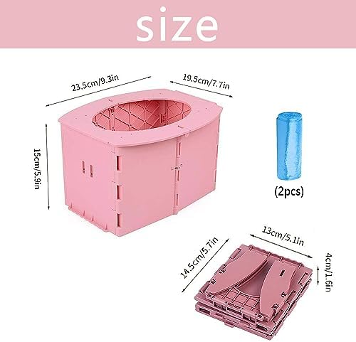 SunnySmile travel potty folded for easy storage