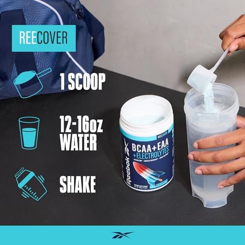 Reebok fitness supplement packaging highlighting electrolyte matrix highlights