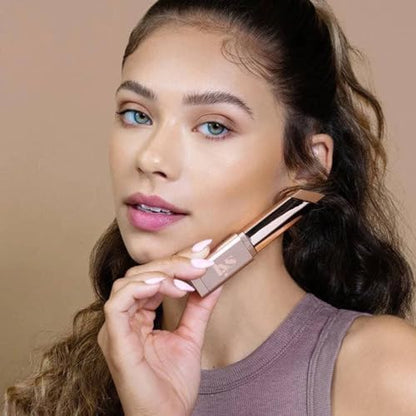 Close up look of the clean talc free cream bronzer packaging and shade harmony.