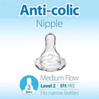 Dr. Brown's Level 2 medium flow silicone replacement nipples