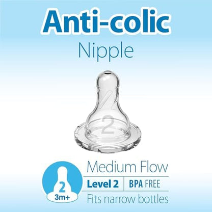 Dr. Brown's Level 2 medium flow silicone replacement nipples