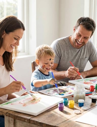 YGAOHF chubby kids paintbrushes showing durable rust proof ferrules and colorful handles