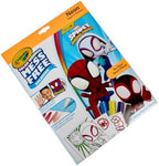 Authentic imported Crayola Marvel superhero coloring pages with shimmery neon accents.