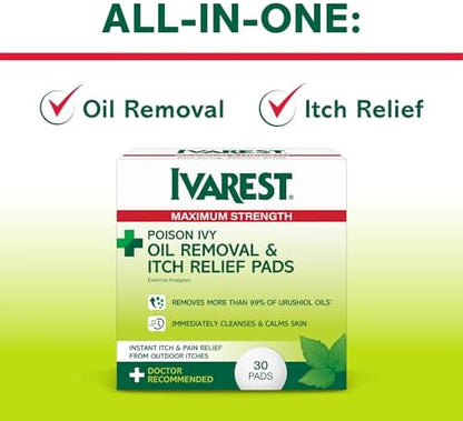 Ivarest maximum strength anti itch medicated wipes for insect bites