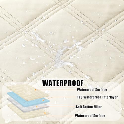 Smiry forty by seventy inch dog couch cover protecting a bed from pet hair and liquid stains.