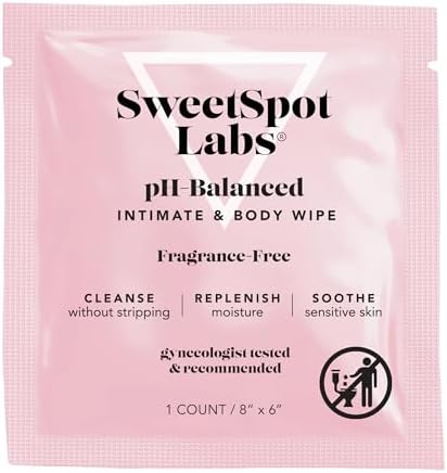 SweetSpot Labs fragrance free individual wrapped wipes for sensitive skin care