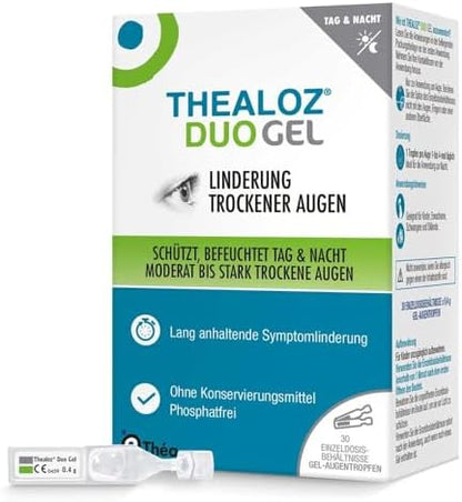 Preservative-free Thealoz Duo Gel single-dose units layout