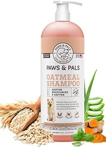 Back label of Paws and Pals six in one dog shampoo with directions for use