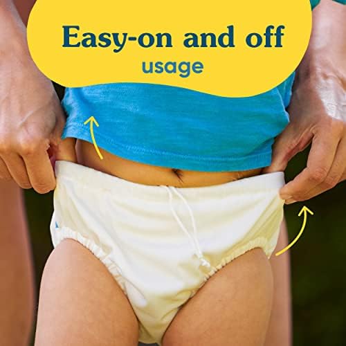 Baby wearing Charlie Banana reusable swim diaper in pool