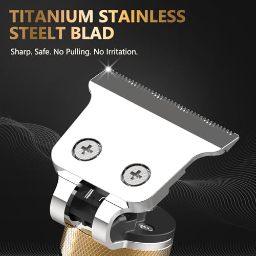 Side profile of Ufree hair trimmer showing ergonomic metal handle