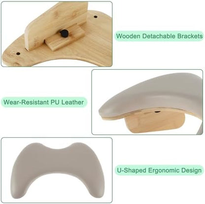 Top view of Vocoste coffee colored manicure arm stand