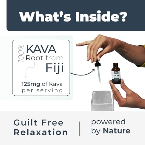 Leilo Kava Root 1 ounce alcohol free liquid tincture packaging details and supplement facts label