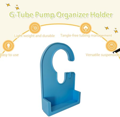 HelperKat enteral feeding pump caddy side profile showing built-in tubing coil storage channels