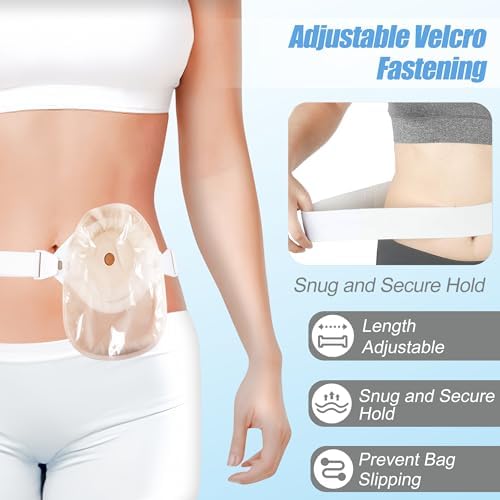 NIdreamCE stoma support belt showing adjustable hook and loop closure