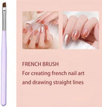 Close up of Hnuix nail art brush bristles and dotting tool