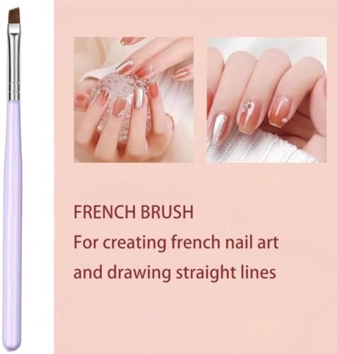 Close up of Hnuix nail art brush bristles and dotting tool