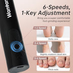 Professional foot file with replaceable sandpaper discs for cracked heel treatment.