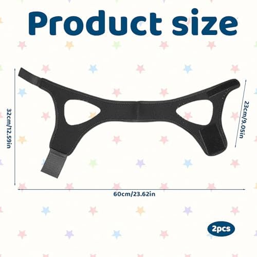 Side view of breathable neoprene sleep mask for CPAP users to prevent mouth breathing.