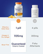 Side profile of OmegaVia ultra concentrated omega 3 bottle