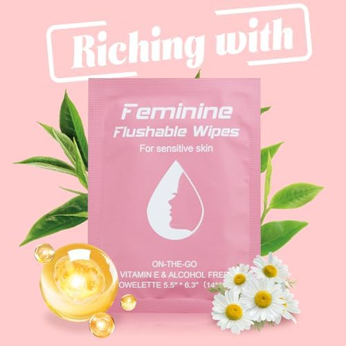 pH balanced vaginal cleansing wipes with Vitamin E and chamomile