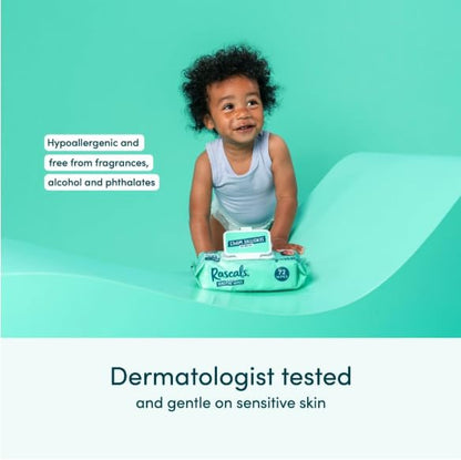 Rascals 99 percent natural formula baby wipes for sensitive skin