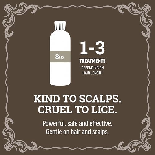 Back view of Lice Queen Slick Slide and Away bottle showing usage instructions