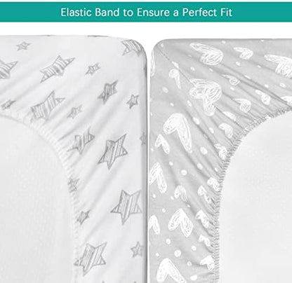 Organic cotton baby change table sheets showing waterproof liquid pooling test