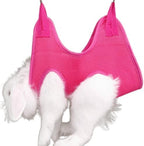 Copfeu rabbit grooming hammock front view red extra small small animal harness