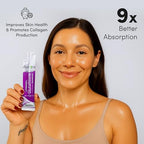 Close-up view of liquid supplement texture and color