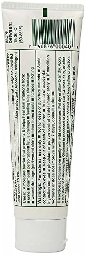 Calmoseptine ointment protective barrier cream packaging details highlighting active ingredients zinc oxide and menthol