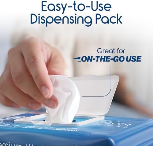 Alcohol free and latex free adult wet wipes for sensitive skin and incontinence