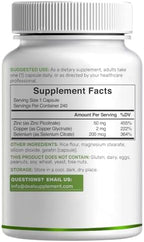 Deal Supplement Zinc 50 mg with Selenium and Copper supplement facts label
