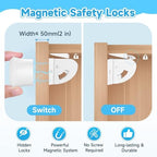 Using magnetic key to open child safety cabinet lock