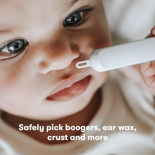 Frida Baby baby nose cleaner close-up showing the safety stopper design