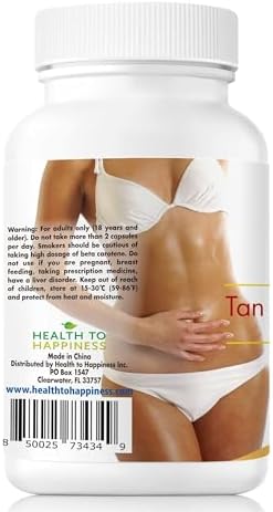 Authentic imported USA beauty supplement bottle of The Swedish Diet Tan Optimizer Plus capsules