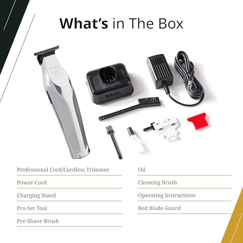 Wahl Hi-Viz trimmer zero-gap blade mechanism for high-precision skin-close cutting results.