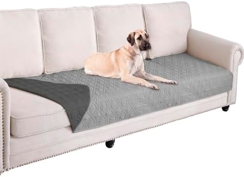 Reversible pet blanket microfiber furniture protector displaying dual color options
