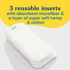Three pack of Charlie Banana super absorbent diaper inserts