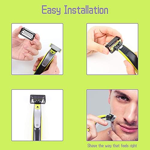 Close up view of the 0.5 millimeter to 9 millimeter stubble combs showcasing the secure click on attachment mechanism