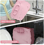 Hygienic non-slip silicone mat surface showing raised edges for spill protection