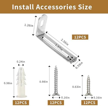 Heavy duty steel wall anchors for dresser and cabinet safety showing included mounting screws and wall anchors.